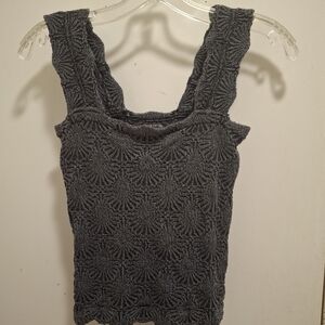 FP Movement by Free People Textured Black Tank Top